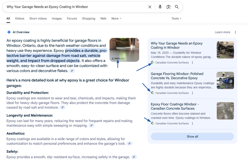 Ai Overview Epoxy Question Rankings
