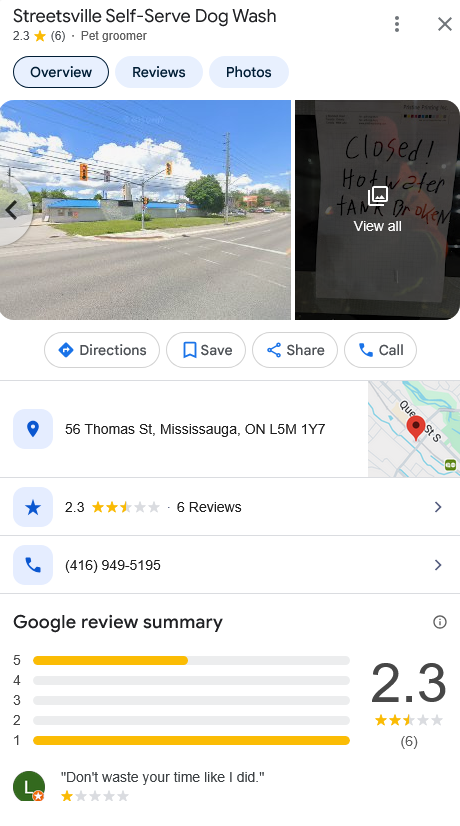 Poor Google My Business Optimization